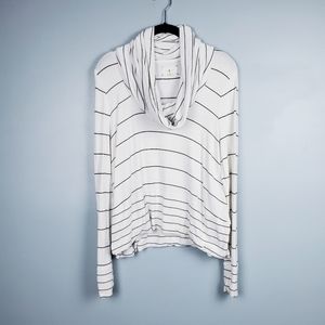 Lou & Grey cowl neck striped sweater Size Medium